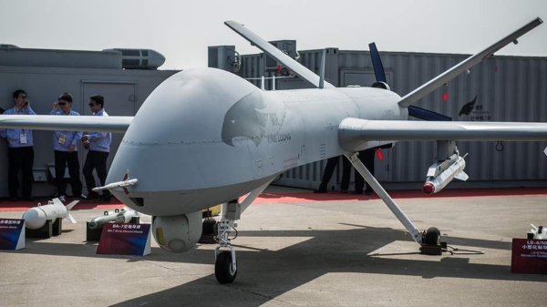 Chinese Wing Loong MALE UAV front view